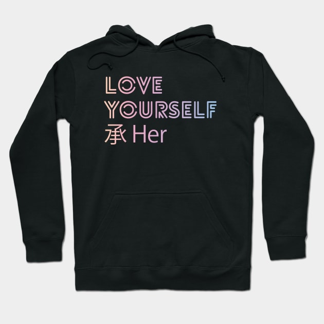 BTS (Bangtan Boys) LOVE YOURSELF 承 'Her' Text Hoodie by iKPOPSTORE